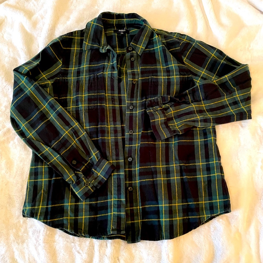Madewell plaid flannel shirt Large